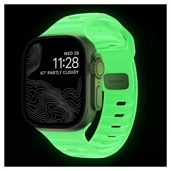 Band Nomad Sport Band Light roheline Rubber — laius 21,5 mm, randmele 160–195 mm