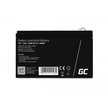 AGM-aku roheline Cell 12V 12Ah – suletud pliiaku (VRLA), 151×98×95 mm, 3,3 kg