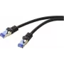 Renkforce RF-6830462 RJ45 võrgukaabel, ühenduskaabel CAT 6a S/FTP 2,00 m Must 1 tk (RF-6830462)