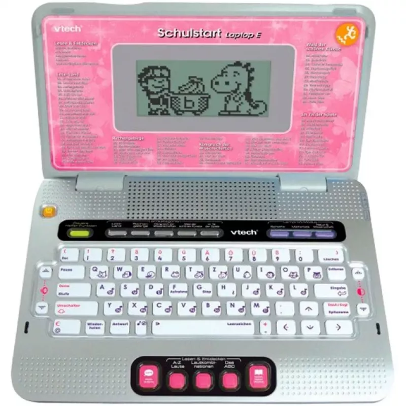 VTech Schulstart Laptop E, 6 a, roosa VTech Schulstart Laptop E. Soovitatav vanus (min): 6 a, Soovitatav vanus (max): 8 a, Toote värv: roosa