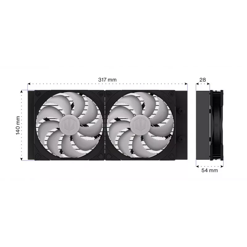 ENDORFY Navis F280 ARGB arvutikorpuse kõik-ühes vedelikjahutus 14 cm must 1 tk