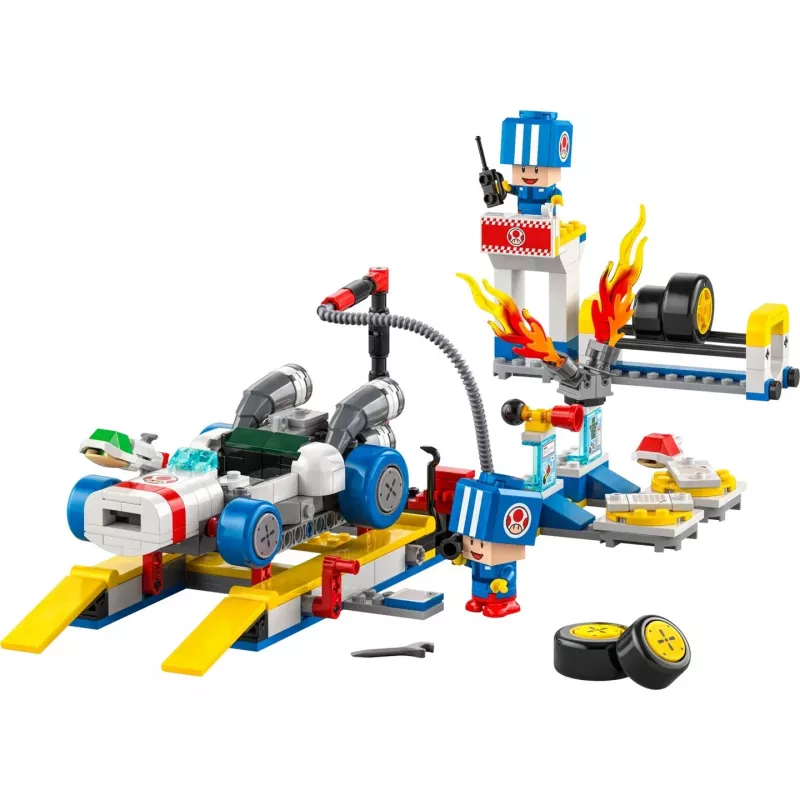 Konstruktsioonimänguasi LEGO komplekt 72035 Super Mario Mario Kart Toadi töökoda, interaktiivsed tasemed ja figuurid