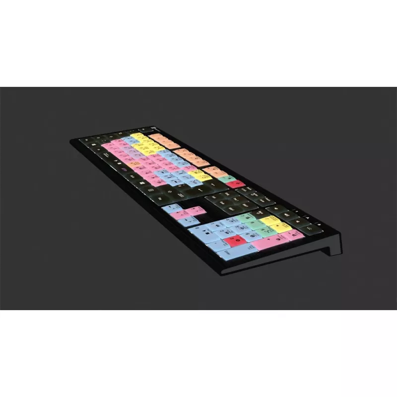 Logickeyboard ASTRA 2 USB QWERTZ klaviatuur must täissuuruses 108 klahvi