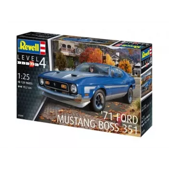 Plastikmudelauto REVELL Ford Mustang Boss 351 mõõtkavas 1:25 plastikkomplekt