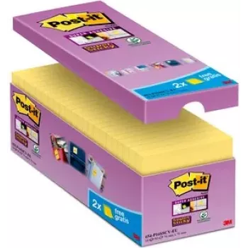 3M Post-it meeldetuletussedelid ruudukujulised kollased 90 lehte (65416SYP)