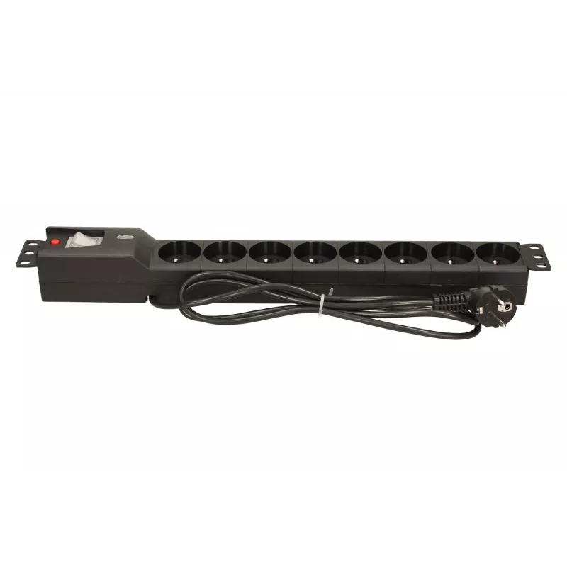 LESTAR LXARM 810 G-A K.:CZ 1,5M 19PDU must 8 vahelduvvoolu pistikupesa 230 V 1,5 m
