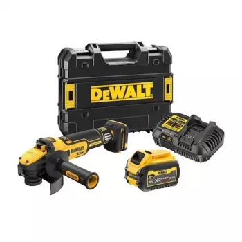 Põrandapoleerija/lihvija DeWalt DCG409VST1-QW — 18 V harjadeta, 6 Ah aku, 1550 W, 125 mm ketas, kuni 9000 p/min