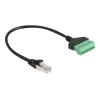 DeLOCK RJ45 kaabel Cat.6 pistik klemmliistu adapterile 30 cm Must Roheline