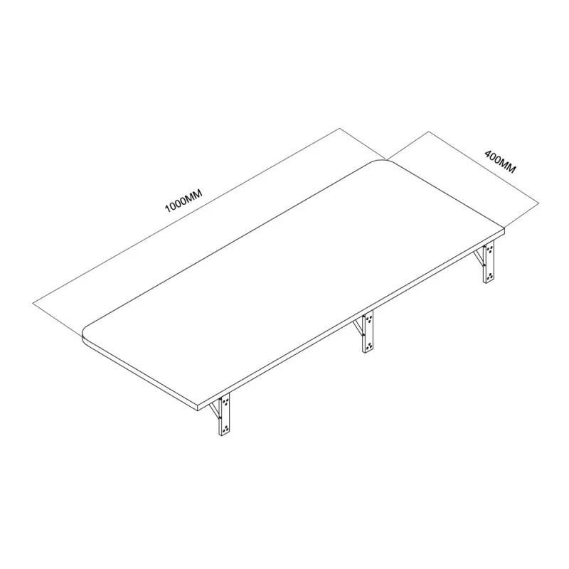 Maclean kokkupandav riiul 100x40 cm MC-128 B