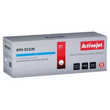 Activejet ATM-321CN tooner (asendus Konica Minolta TN321C jaoks; Supreme; 25.000 lehekülge; tsüaan)