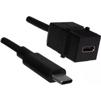 USB pikenduskaabel Bachmann 917.1212 24-kontaktiline USB-C isane emasele 50 cm USB 3.1 Power Delivery 60W