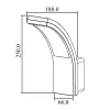 Välisseina LED-lamp MACLEAN MCE343 GR — 10W, fassaadivalgustus, hall