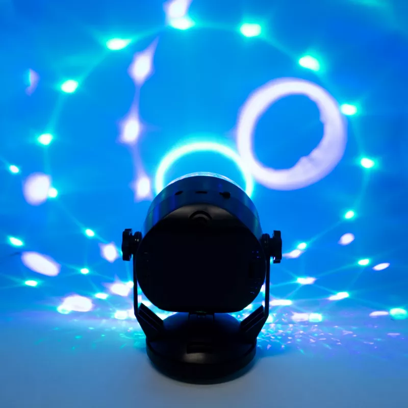 LED-disko valgusefekt DENVER LDB-319 — kompaktne LED-pidutuli, mudel 117220200040