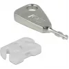 USB-pistikupesa blokeerimiskomplekt USB-A pesale, sisestatav lukk valge/hõbedane, 5x USB-pistikupesa blokeerija, 2x võti