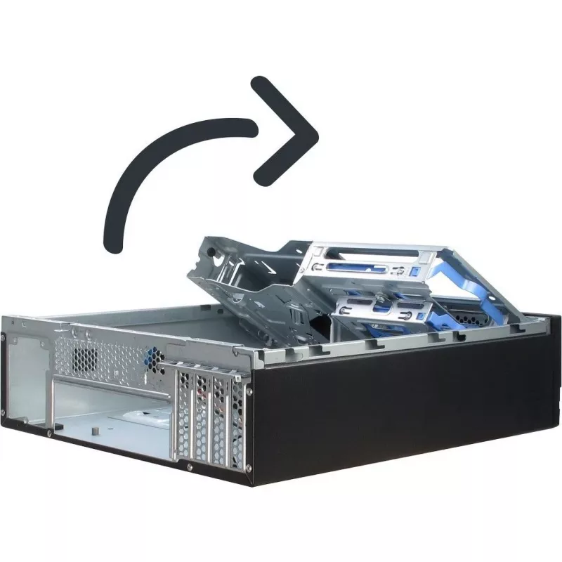 Inter-Tech IT-503 - SFF - Mini-ATX - toiteplokita (TFX12V) - mattmust - USB/Heli (88881270)