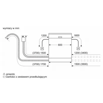 Eraldiseisev nõudepesumasin Bosch SMS4EVI04E — 13 komplekti, 44–46 dB, energiaklass D, 60×60×84,5 cm