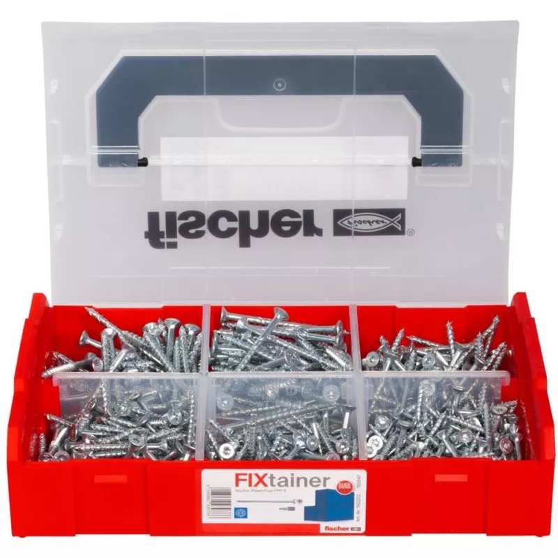 fischer FixTainer PowerFast II TX TG 562272 puitlaastplaadikruvide komplekt, tsingitud teras (562272)