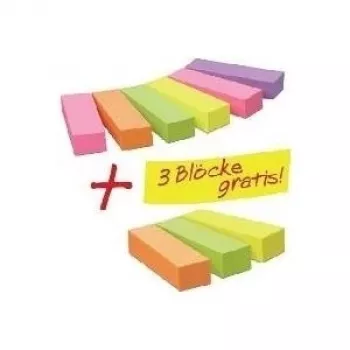 Post-it Page Marker 670-6+3, 15 x 50 mm, assortiine neoon, 900 lehte