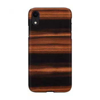 Nutitelefoni ümbris man and wood iPhone XR-ile — eebenmust, kaitsev kõva kest