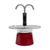 Bialetti Mini Express Magritte Moka pot Punane, Hõbedane