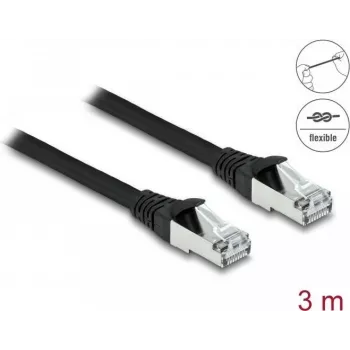 võrgukaabel DeLOCK RJ45 Cat.6A S/FTP 3m Must
