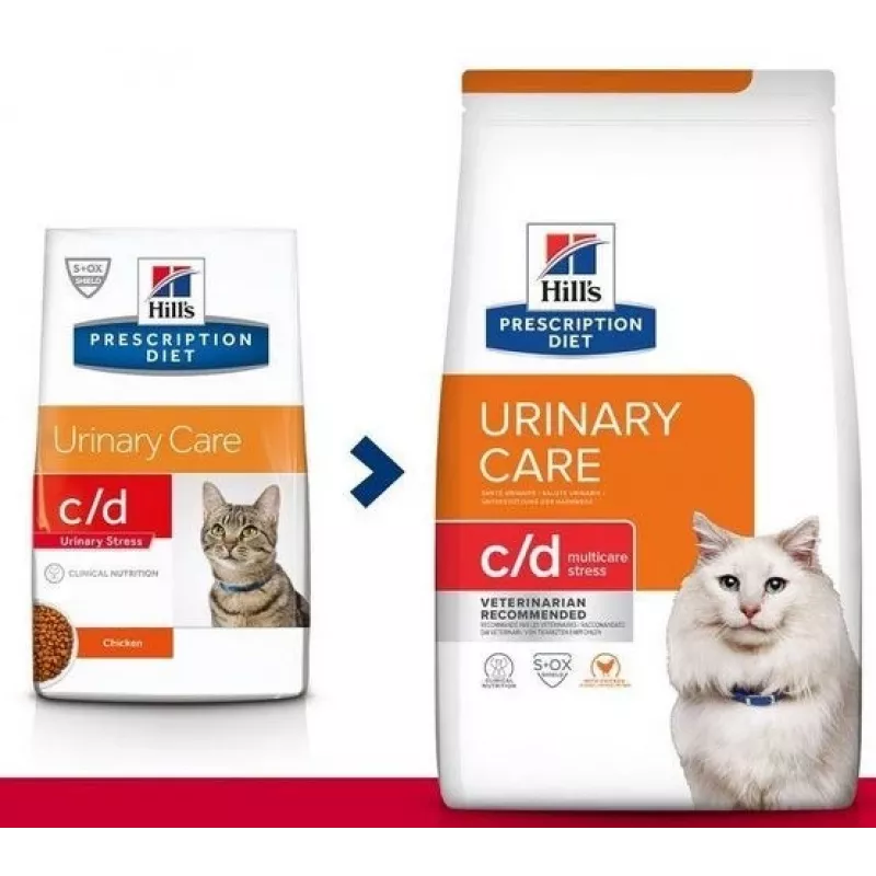 HILL'S PRESCRIPTION DIET Feline c/d Multicare Stress kuivtoit kassidele, kana, 8 kg