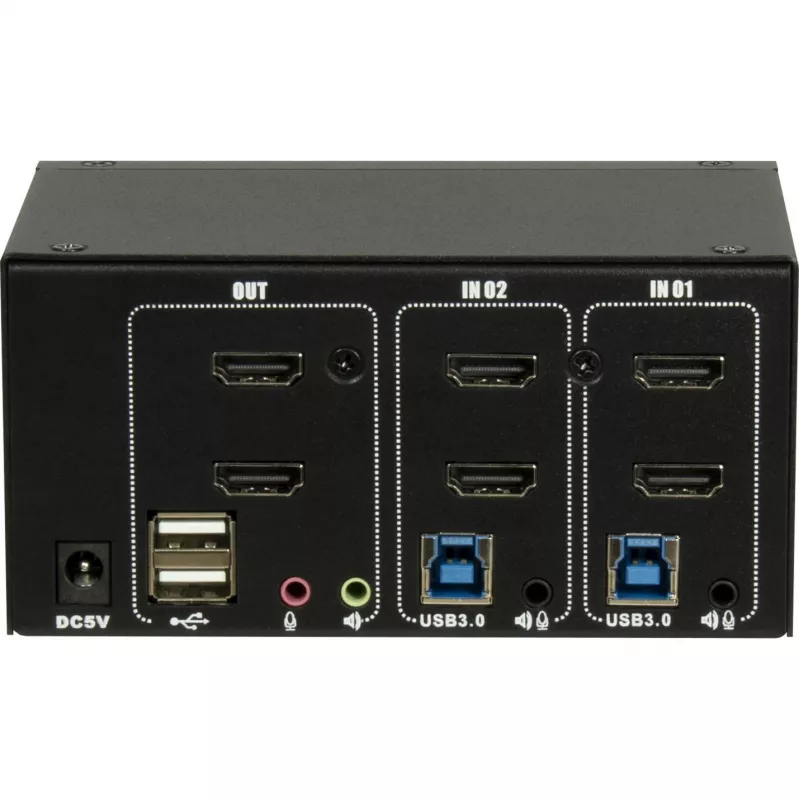 KVM-lüliti Inter-Tech IPC AS-22HUS 2 pordiga USB