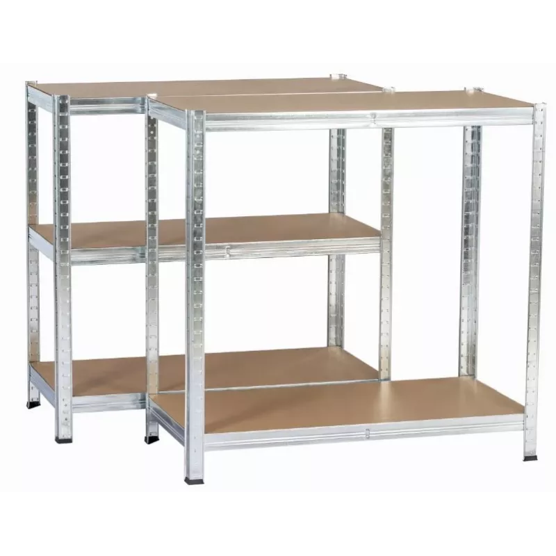 Metallist riiul hõbedane 205X120X45CM