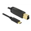 USB-kaabel DeLOCK 83675 USB 3.2 Gen 2 1m USB C USB B Must