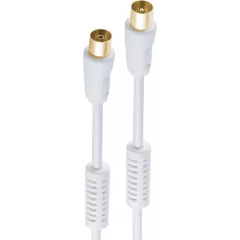 shiverpeaks ®-BASIC-S--Antenni ühenduskaabel, 100% varjestatud, kullatud kontaktid, mantlivoolufilter, 100 dB, valge, 2,0m (BS80203-128-G)
