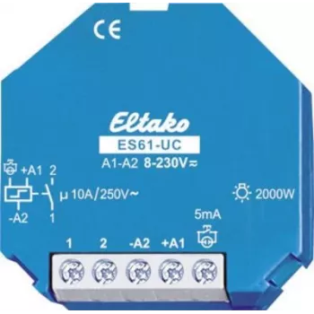ELTAKO Impulss-lüliti ES61-8..230VUC Karbipaigaldus 8-230V 2000W ES61-UC (61100501)