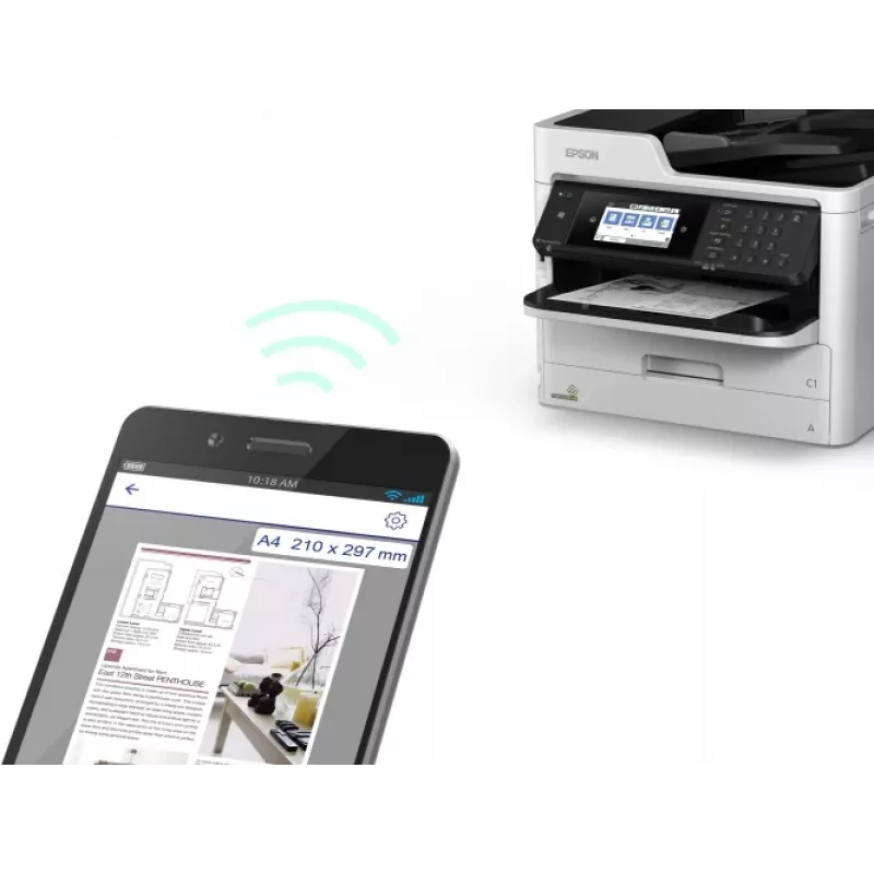 Epson WorkForce Pro WF-M5799DWF Printer Inkjet B/W MFP A4, loendur 100K–180K (kasutatud)