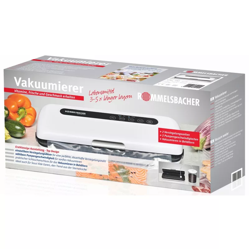 Rommelsbacher VAC110 - 360 x 155 x 75 mm - Must - Valge (VAC 110)