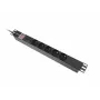 Lanberg PDU-05E-0200-IEC-BK toitejaotusseade (PDU) 5 vahelduvvoolupistikut 1U must