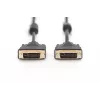DIGITUS - DVI-kaabel - Dual Link - DVI-D (M) - DVI-D (M) - 5,0m - Vormitud, pöidlakruvid - Must (AK-320101-050-S)