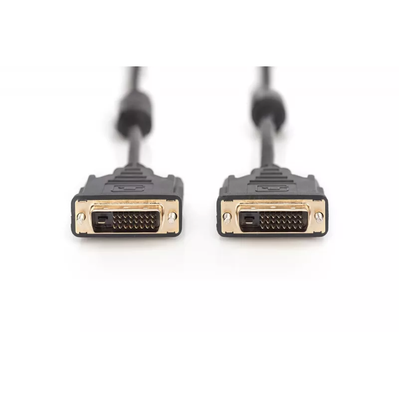 DIGITUS - DVI-kaabel - Dual Link - DVI-D (M) - DVI-D (M) - 5,0m - Vormitud, pöidlakruvid - Must (AK-320101-050-S)