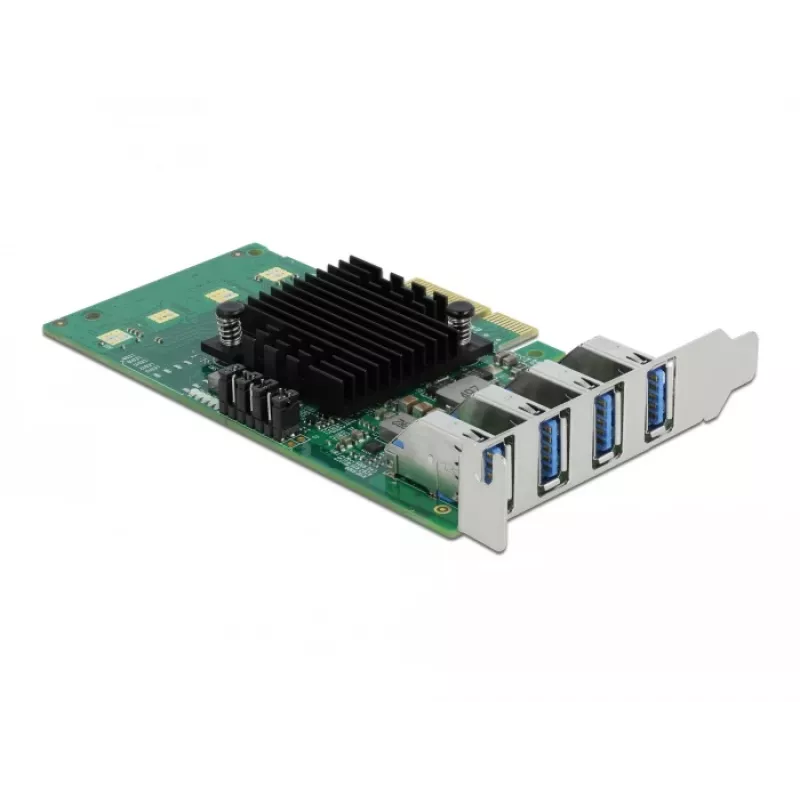 DeLOCK PCI Express x4 kaart 4 x välise USB 3.0 neljakanalilisele - madala profiiliga vormitegur