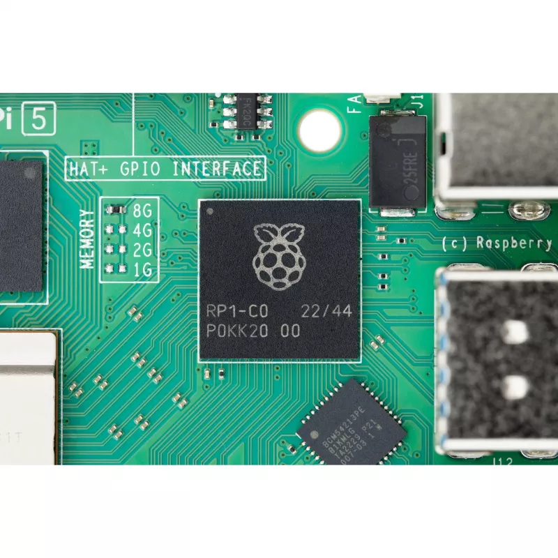 Üheplaadiarvuti Raspberry Pi 5 arendusplaat — 2400 MHz Arm Cortex-A76, kuni 16 GB LPDDR4x, MicroSD, USB 3.2, Wi‑Fi 5