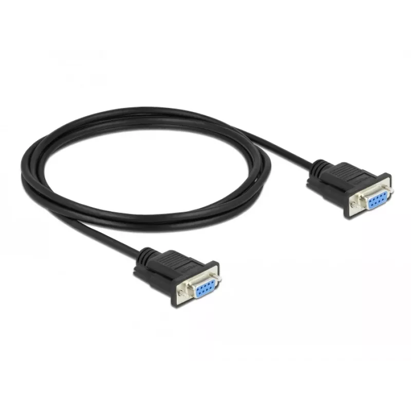 Jadakaabel DeLOCK 86605 Must 2m RS-232 Sub-D9