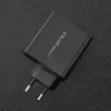Toiteadapter QOLTEC 51716 — vahelduvvool 220–240 V kuni 20 V 3 A (63 W), must, siseruumides kasutatav universaalne laadija