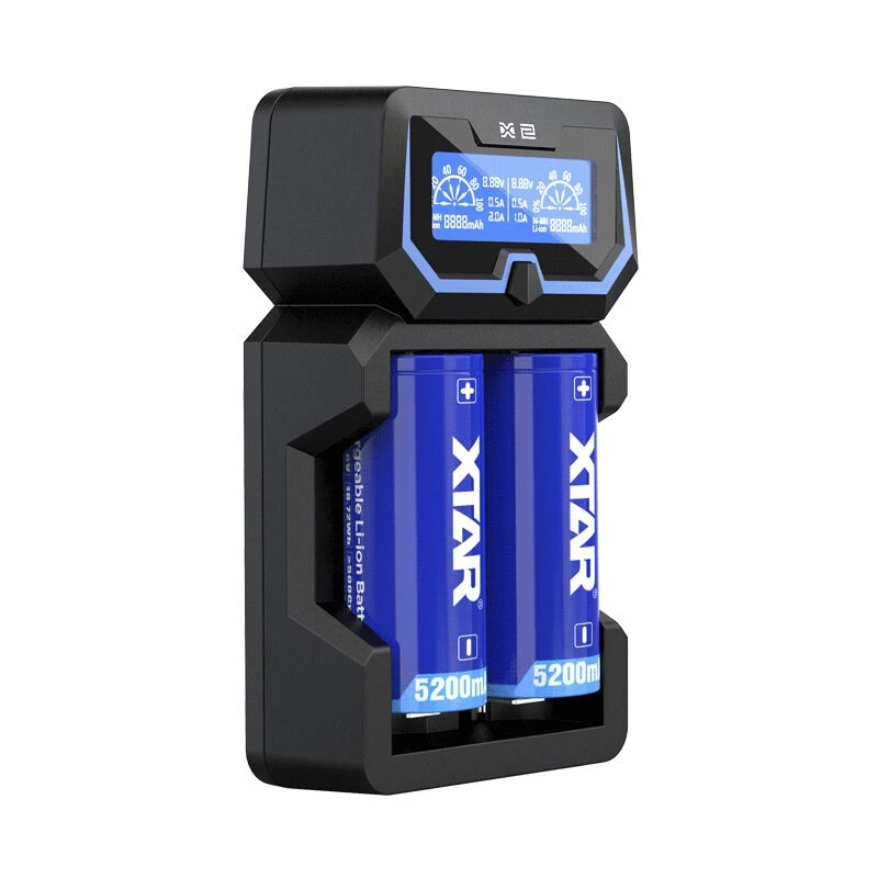 XTAR X2 akulaadija Li-ioon 18650-le