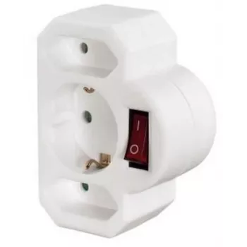 Hama 00108846 toitepistiku adapter Type F universaalne Valge