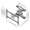 GART LCD/LED TV kinnitus 40-75 45 kg vertikaalne/horisontaalne reguleerimine 58-380 mm max VESA 600x400