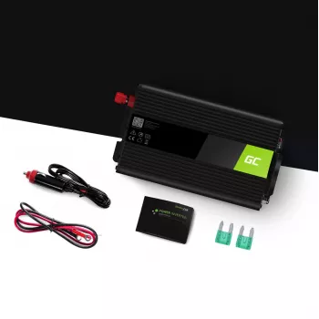 Pingeinverter roheline Cell INV03DE, 12 V kuni 230 V, 500 W, 50 Hz, 30 A väljund, must