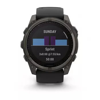 Garmin fenix 8 3.56 cm (1.4) 51 mm Digitaalne 280 x 280 pikslit Puuteekraan Titaan Wi-Fi GPS (satelliit)
