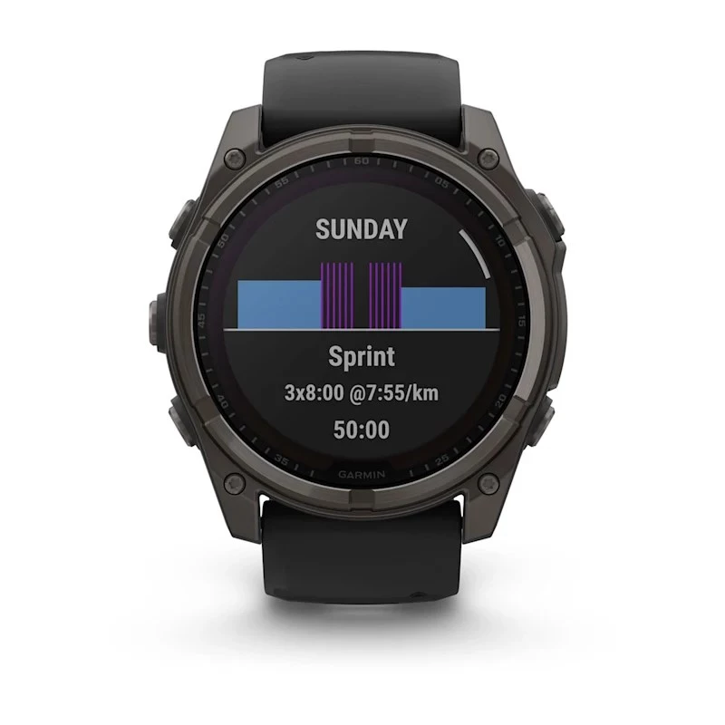Garmin fenix 8 3.56 cm (1.4) 51 mm Digitaalne 280 x 280 pikslit Puuteekraan Titaan Wi-Fi GPS (satelliit)