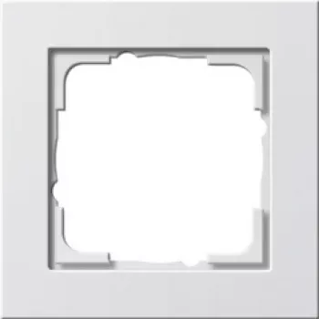 Seinaplaat GIRA E2 Valge — termoplast, kruvivaba, 80,8×80,8×9,3 mm
