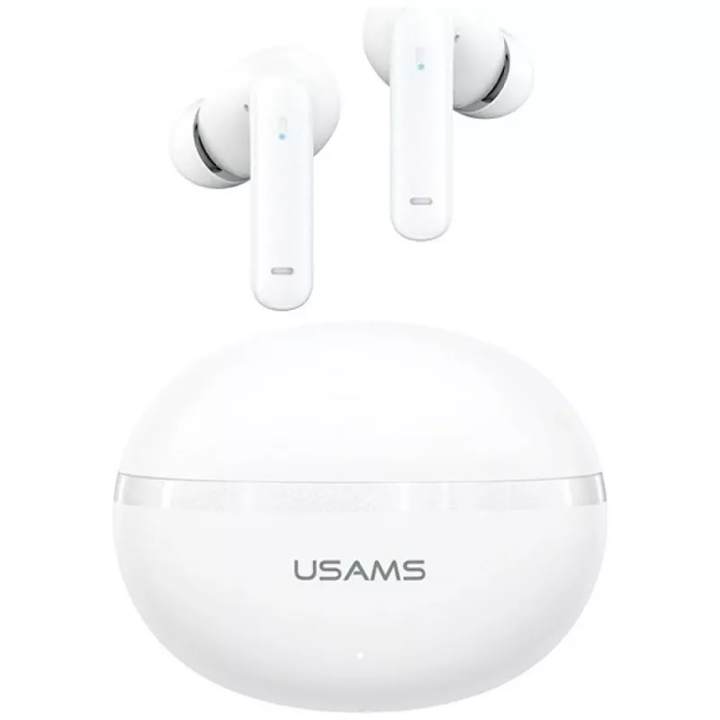 Bluetooth-kõrvaklapid Usams TWS E02 ANC+ENC valge