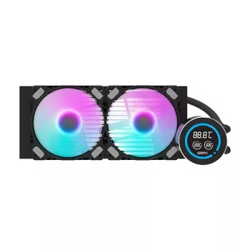 240mm Radiaator Darkflash DN-D240 Must — Vesijahutusradiaator arvuti vedelikjahutussüsteemidele