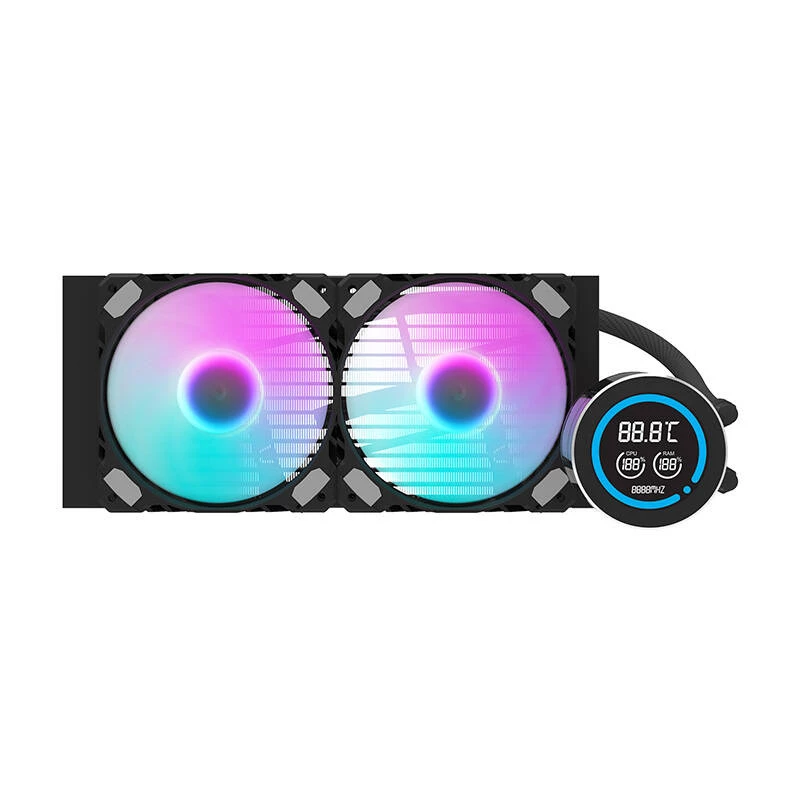 240mm Radiaator Darkflash DN-D240 Must — Vesijahutusradiaator arvuti vedelikjahutussüsteemidele